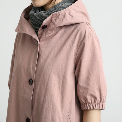 Dames Trenchcoat Met Capuchon