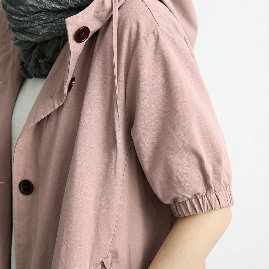 Dames Trenchcoat Met Capuchon