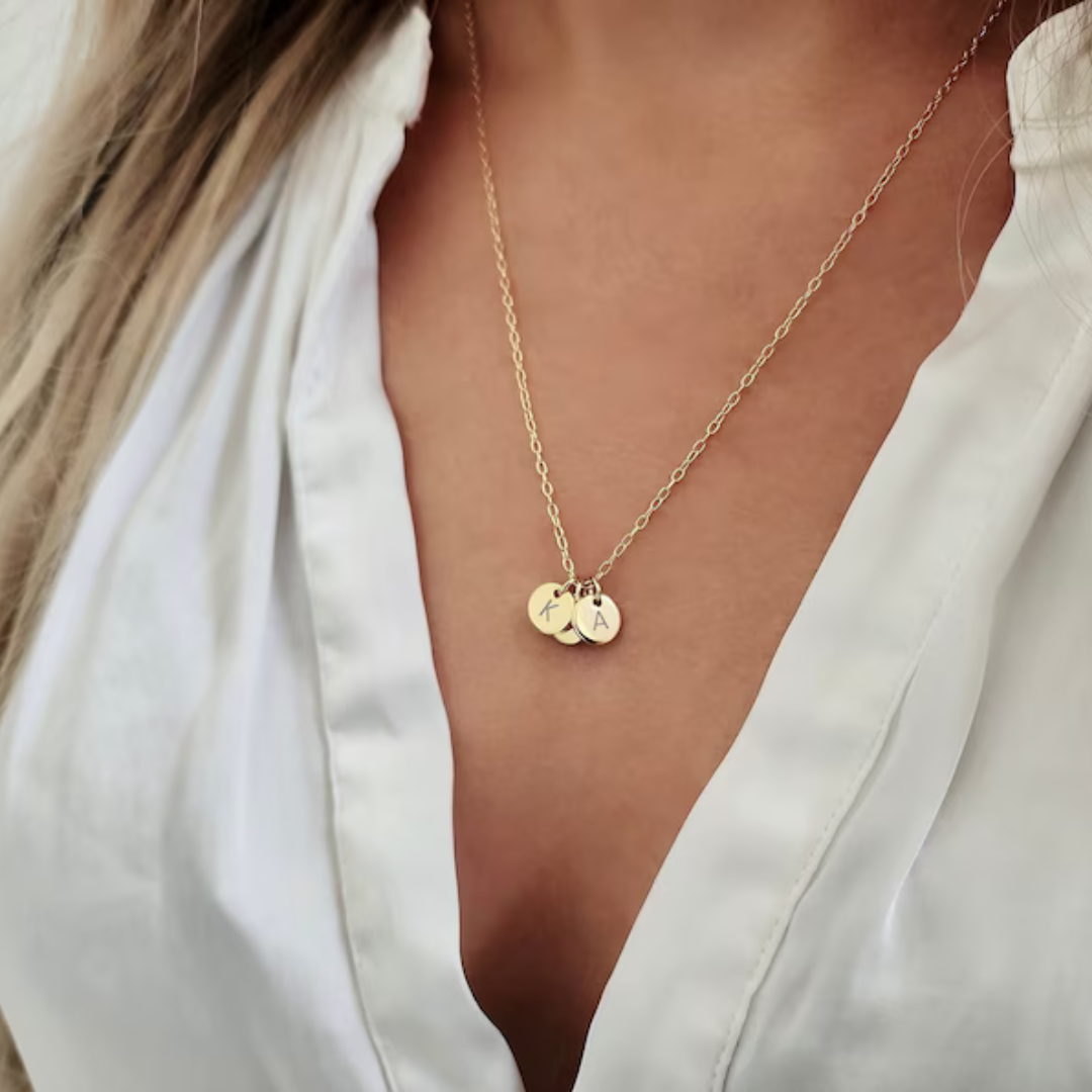 Familie Initiaal Disc Ketting