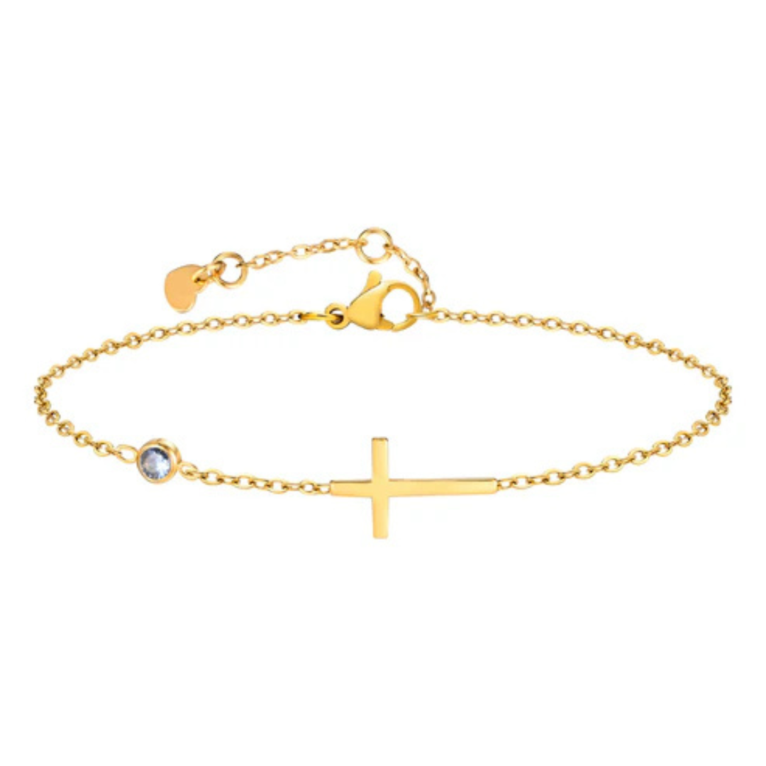 Kruis Geboortesteen Armband