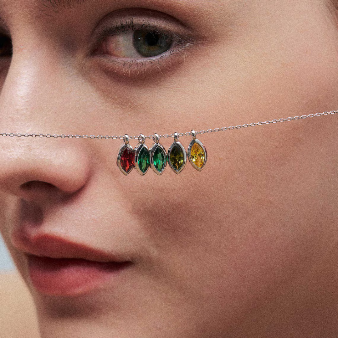 Geboortesteen Bloemblaadjes Oma Ketting