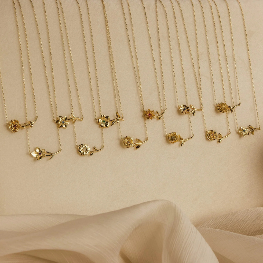 Persoonlijke Geboortebloem Ketting