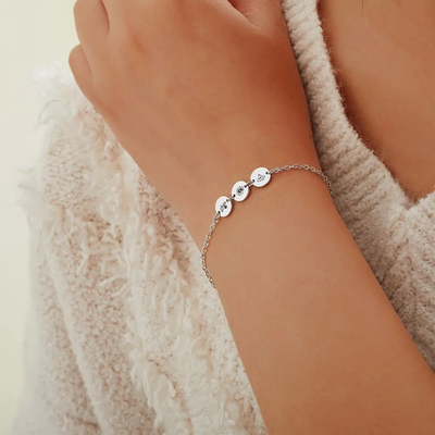 Gepersonaliseerde Geboortebloem Tiny Charm Armband