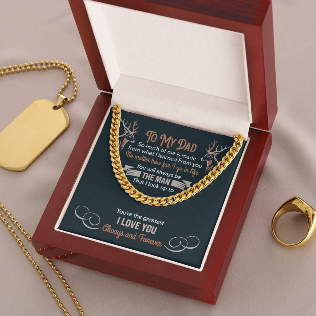 Vaderdag Ketting voor Papa - Roestvrijstalen Panzerketting