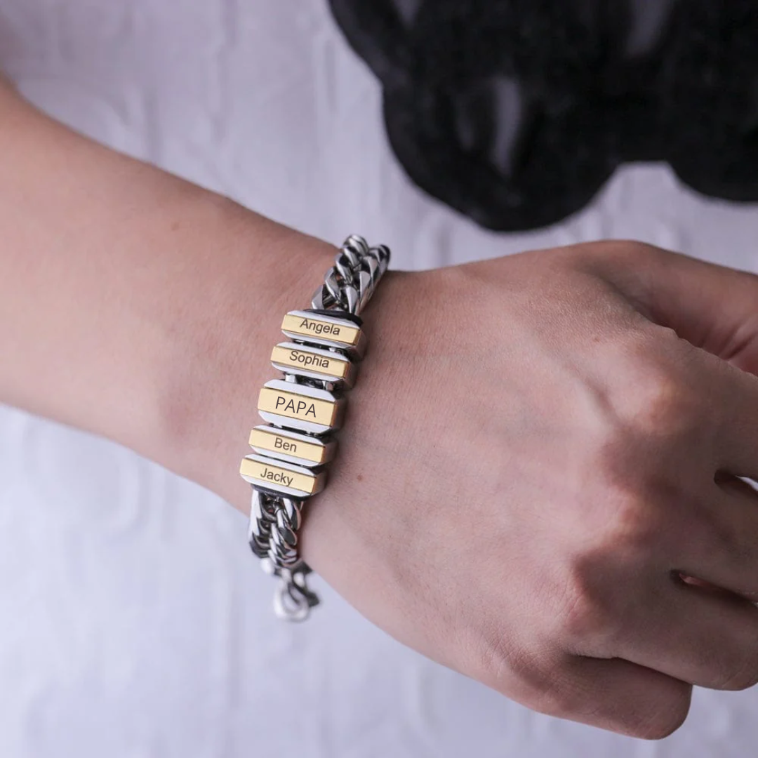 Heren Gepersonaliseerde Cuban Link Namen Armband