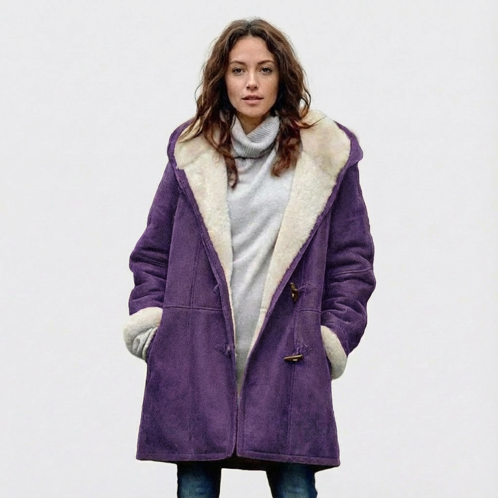 Dames Winterjas met Capuchon | Knoopsluiting