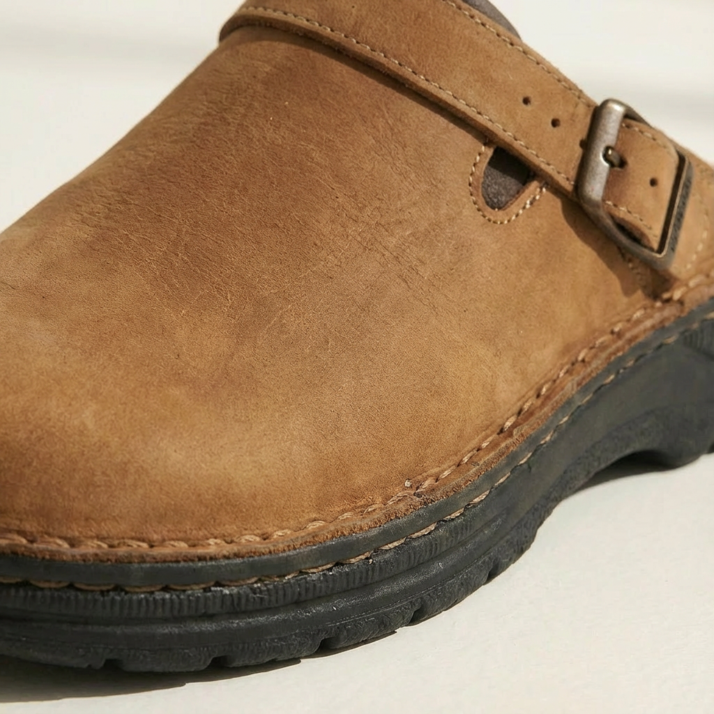 Heren Leren Pantoffels Verstelbare Riem