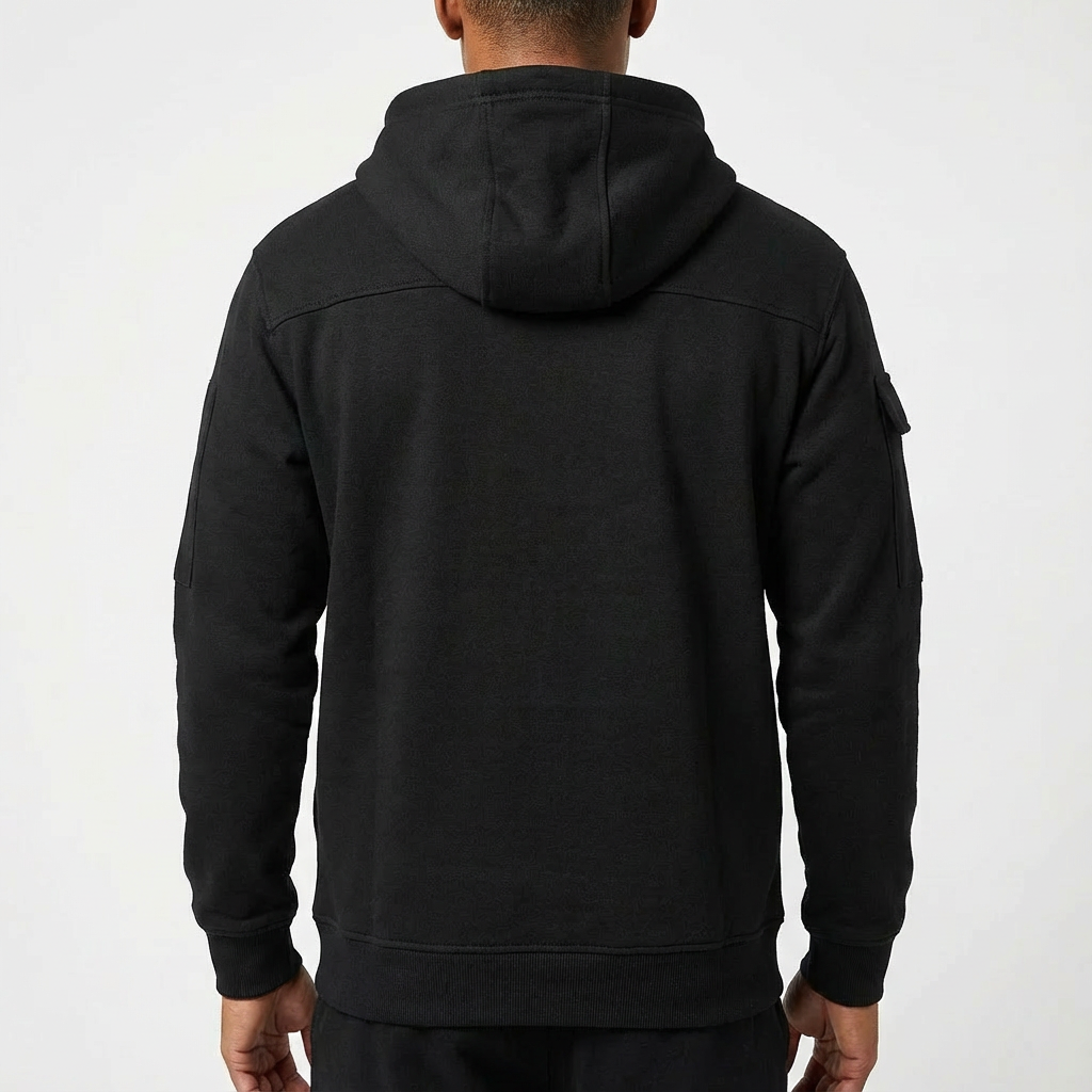 Heren Hoodie met Halve Rits