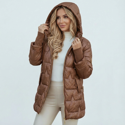 Dames Pufferjas Met Capuchon
