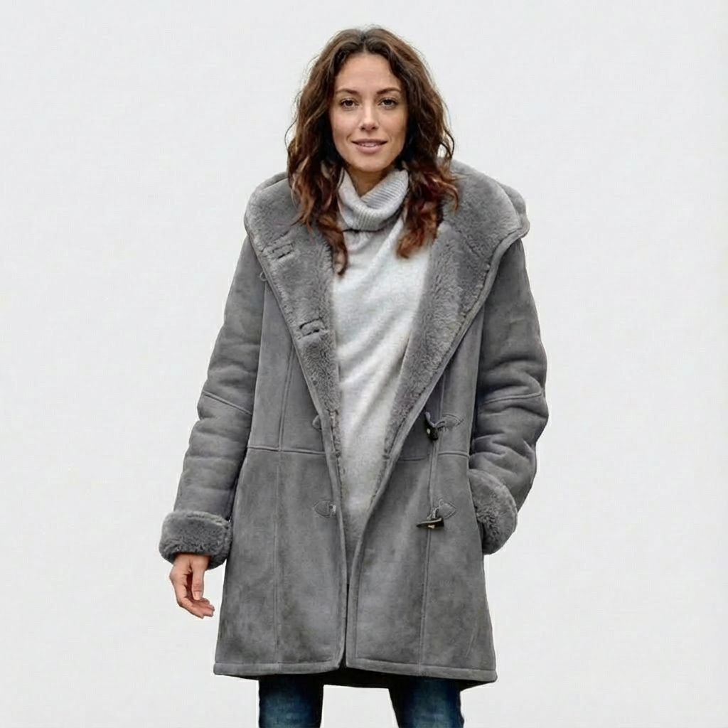 Dames Winterjas met Capuchon | Knoopsluiting