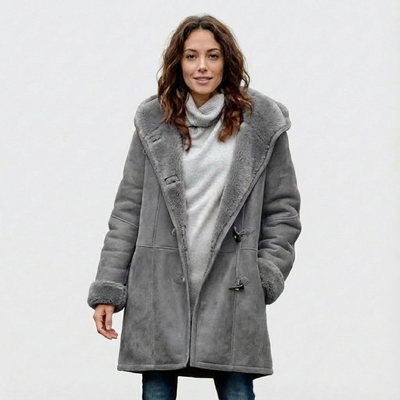 Dames Winterjas met Capuchon | Knoopsluiting