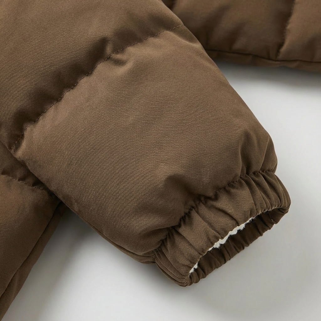 Heren Pufferjas Fleecevoering Met Hoge Kraag