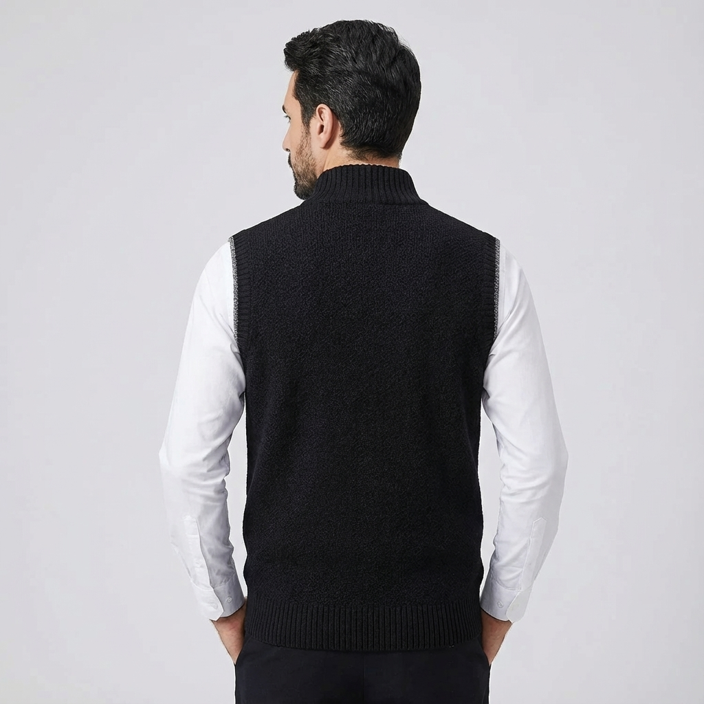 Heren Mouwloos Vest Met Rits