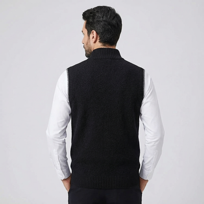 Heren Mouwloos Vest Met Rits