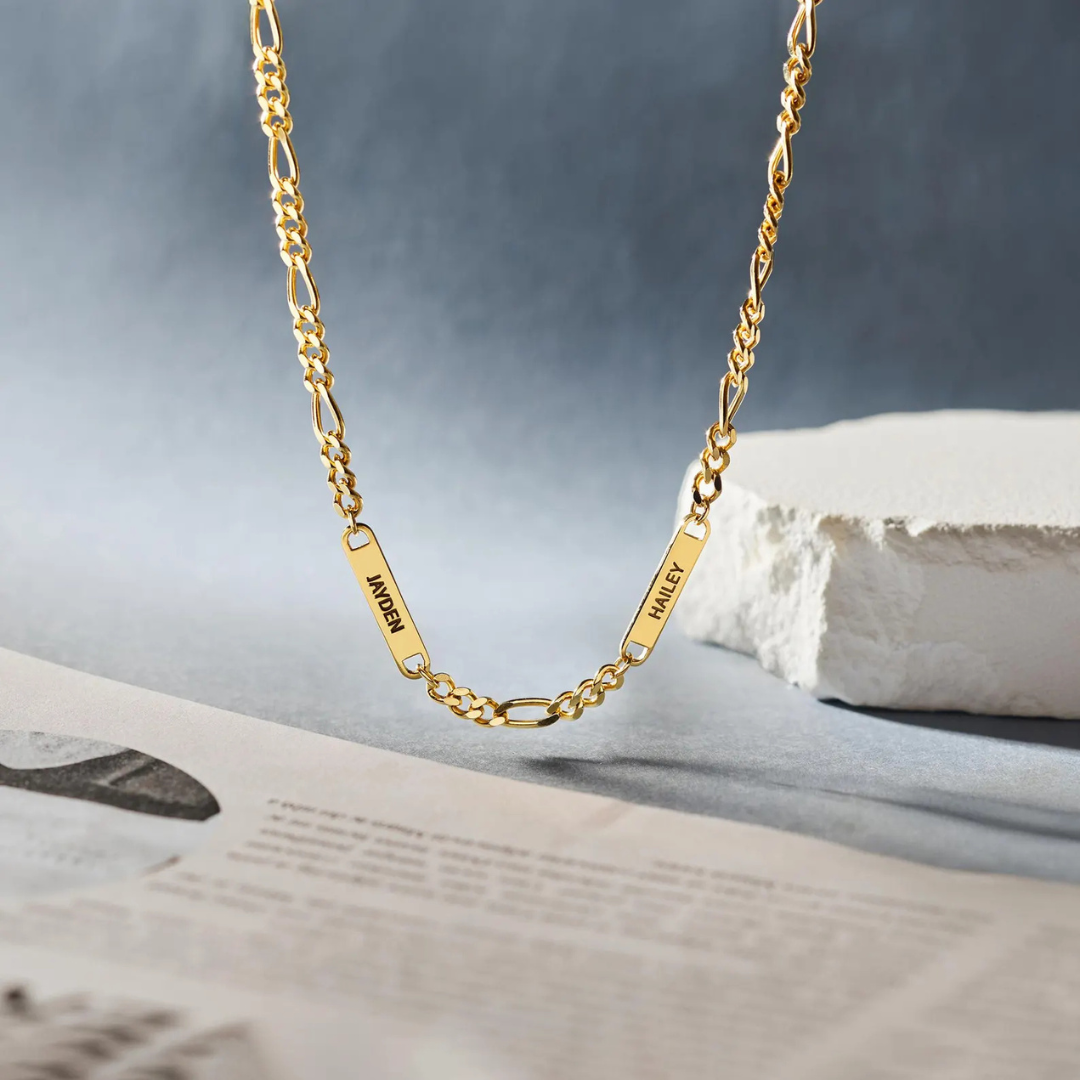 Heren Gegraveerde Naamketting