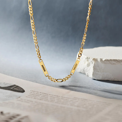 Heren Gegraveerde Naamketting