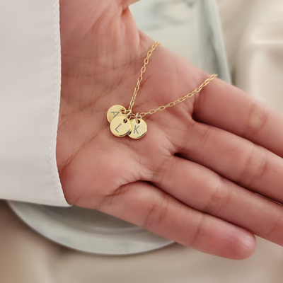 Familie Initiaal Disc Ketting