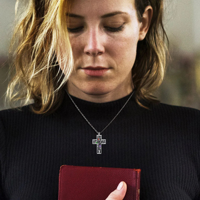 Familie Kruis Geboortesteen Ketting