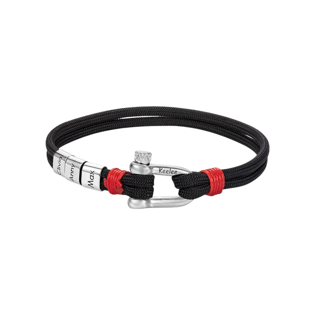 Gepersonaliseerde Nautische Namen Herenarmband