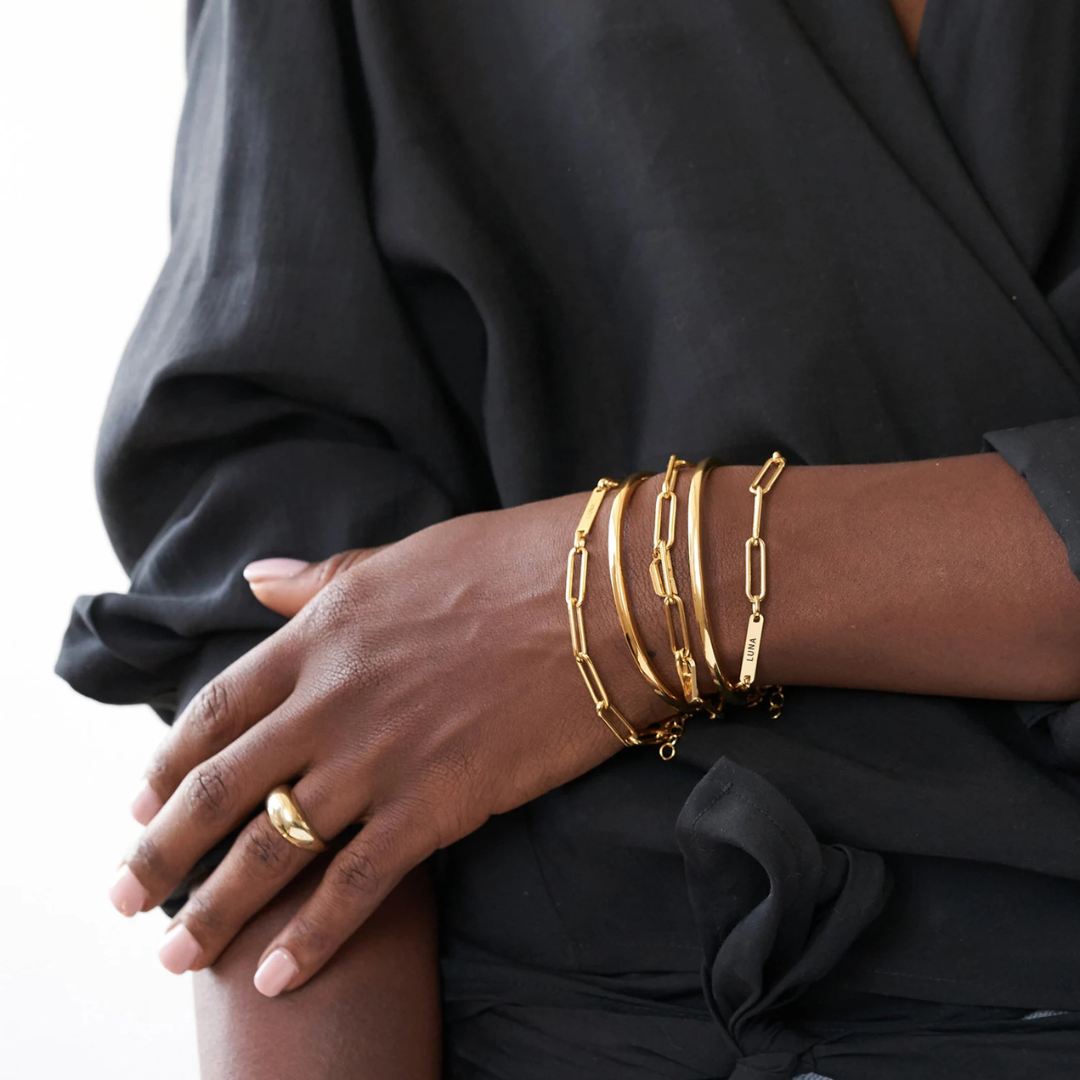Gepersonaliseerde Namen Paperclip Armband