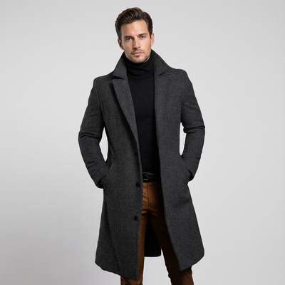 Heren Wollen Wintermantel