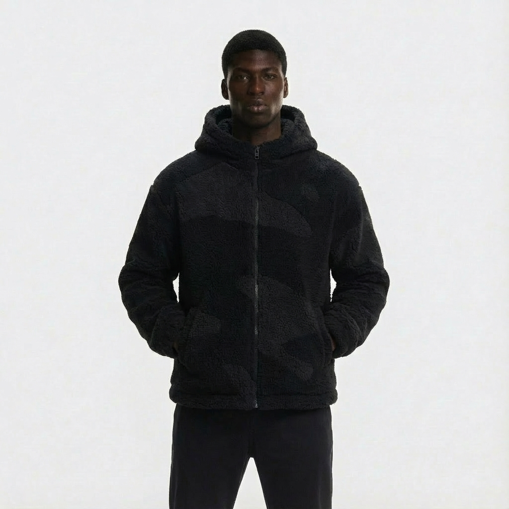 Heren Jack met Capuchon | Ritssluiting