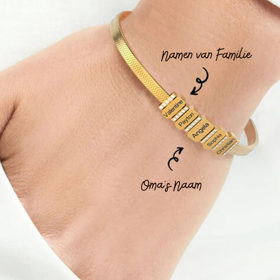 Gepersonaliseerde Herringbone Namen Armband