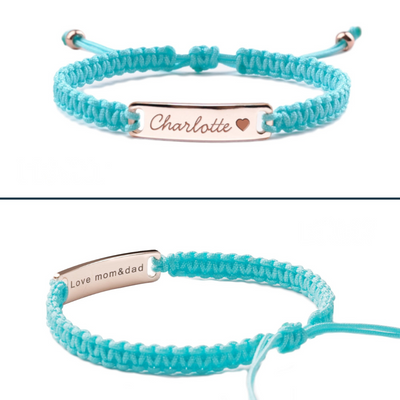Gevlochten Kinder Naam Armband Dames