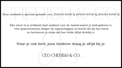 Familie Set - Kralen Geboortesteen Gouden Armbanden