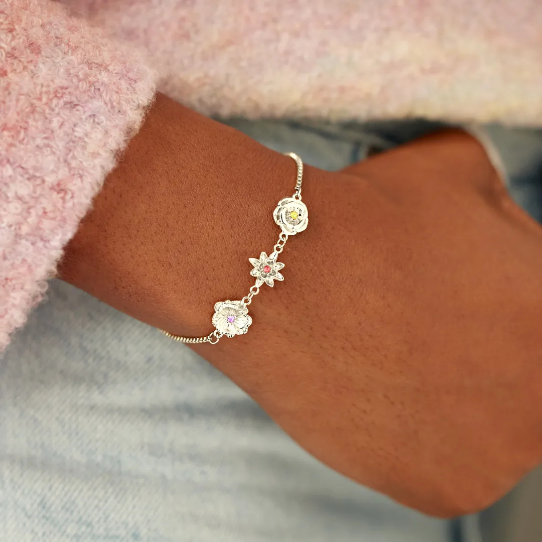 Gepersonaliseerde Geboortebloem Armband