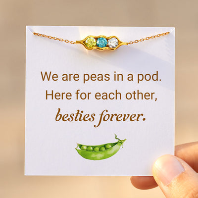 Pea-Pod Gepersonaliseerde Geboortesteen Armband