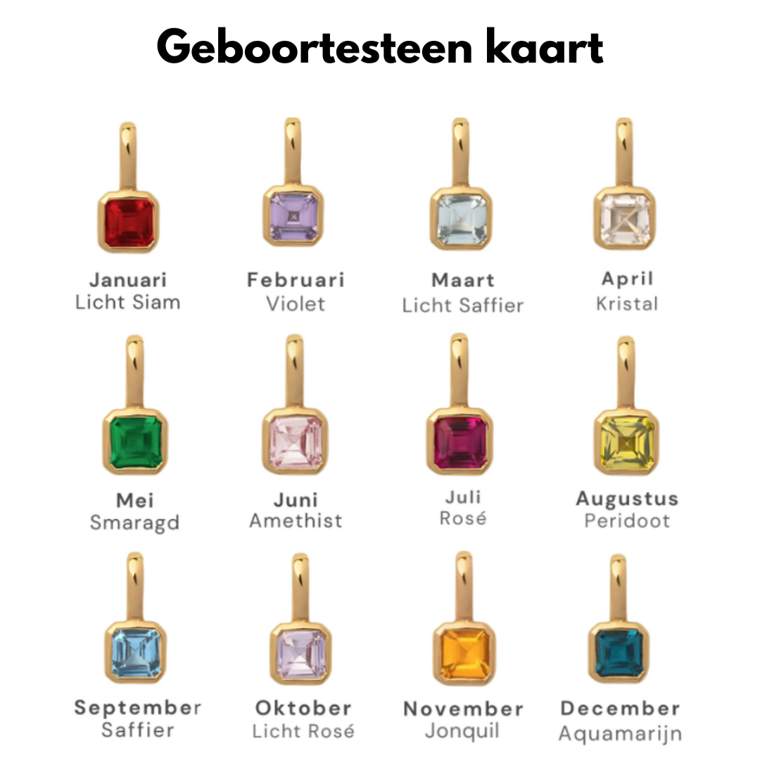 Geboortesteen Bedel Ketting