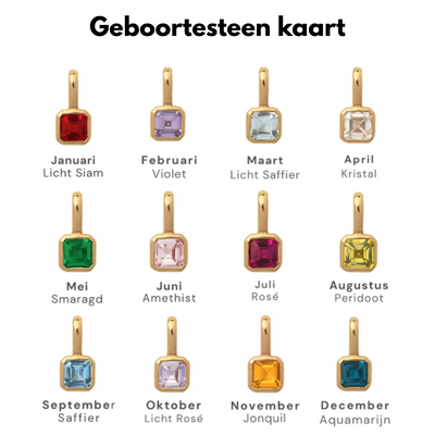 Geboortesteen Bedel Ketting