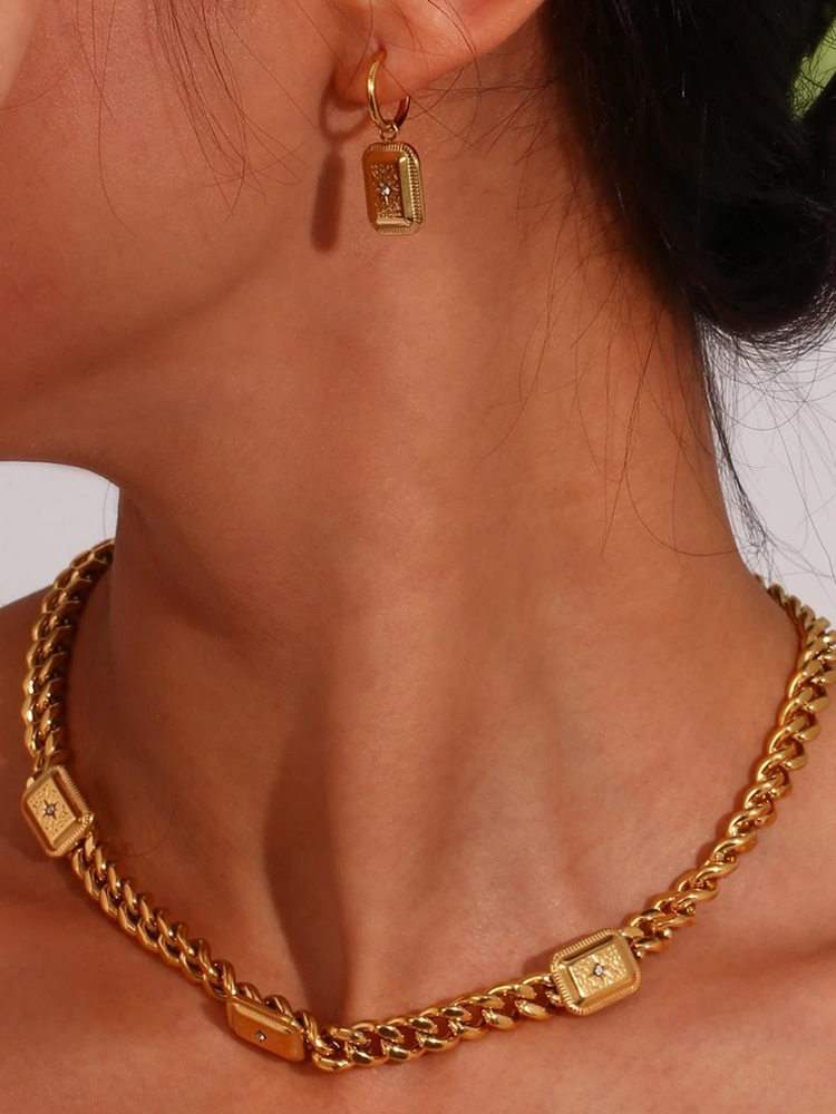 Gouden Chain met Ster-hangers Dames