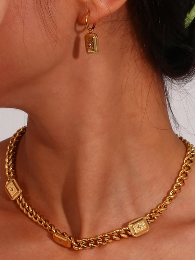 Gouden Chain met Ster-hangers Dames