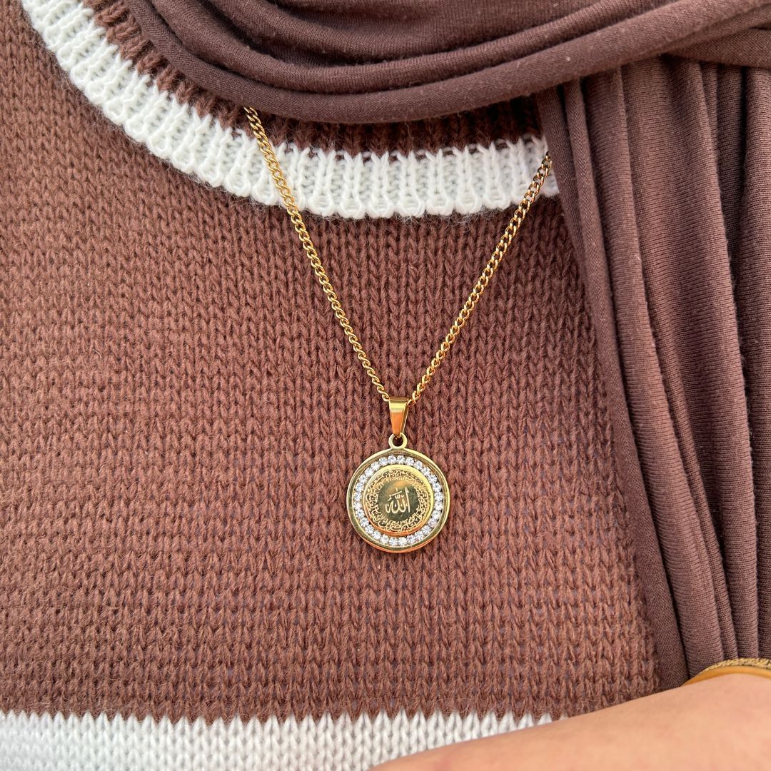Islamitische zirkonia-ketting “Ayatul Kursi” voor Haar