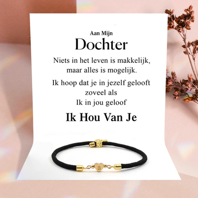 Gouden Hart Letter Koordarmband (Personaliseerbaar)