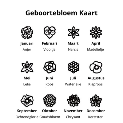 Gepersonaliseerde Geboortebloem Koord Armband