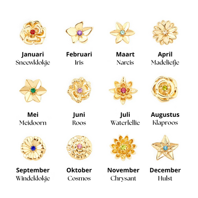 Gepersonaliseerde Geboortebloem Ketting