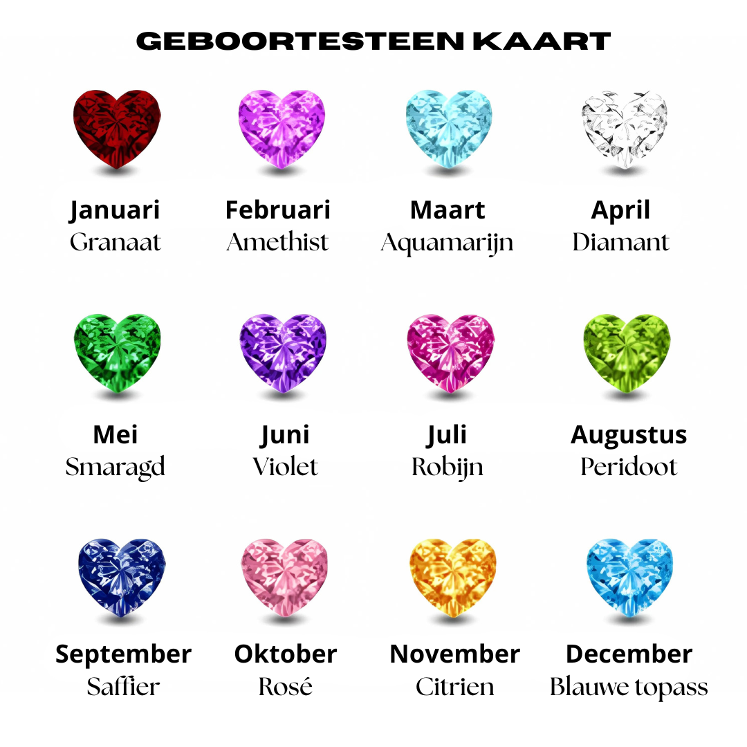 Pea-Pod Gepersonaliseerde Geboortesteen Armband