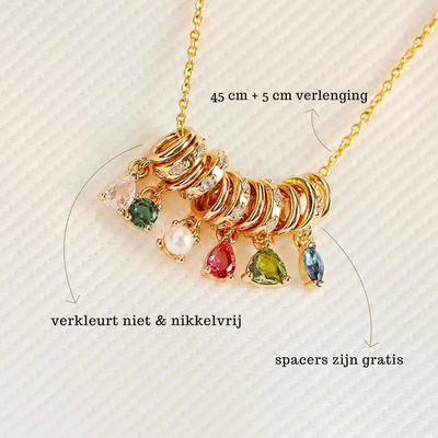 Gepersonaliseerde Geboortesteen Hanger Ketting