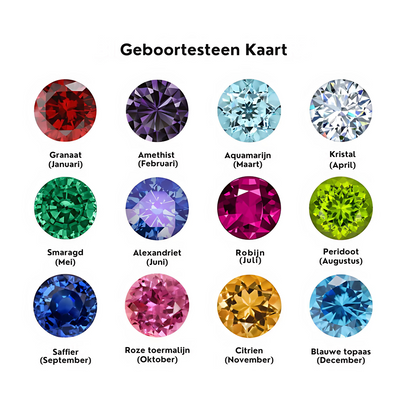 Marquise Geboortesteen Ketting  - Draag Je Kleinkinderen Altijd Bij Je