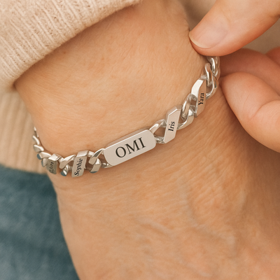 Bijnaam Familieschakel Armband Voor Oma