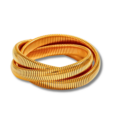 Gouden Chunky Wikkel Armband Dames
