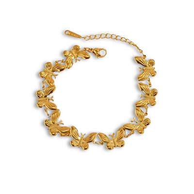 Verstelbare Gouden Vlinder Armband Dames