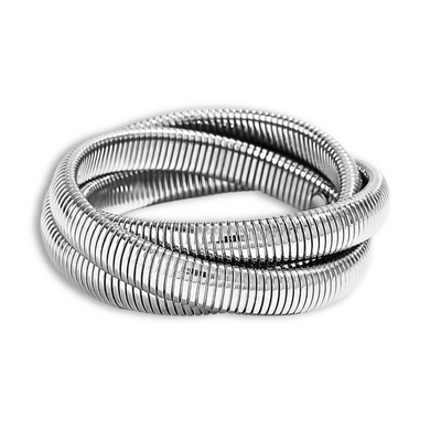 Zilveren Chunky Wikkel Armband Dames