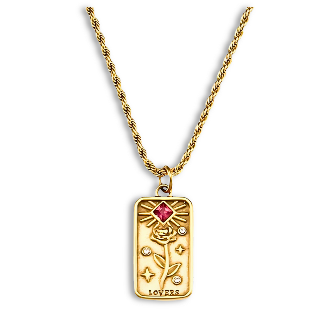 Gouden Tarot Rose Ketting Dames