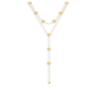 Gouden Lariat Hart Ketting Dames