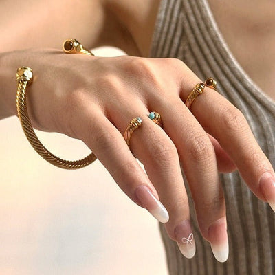 Vergulde Verstelbare Bangle Armband Dames