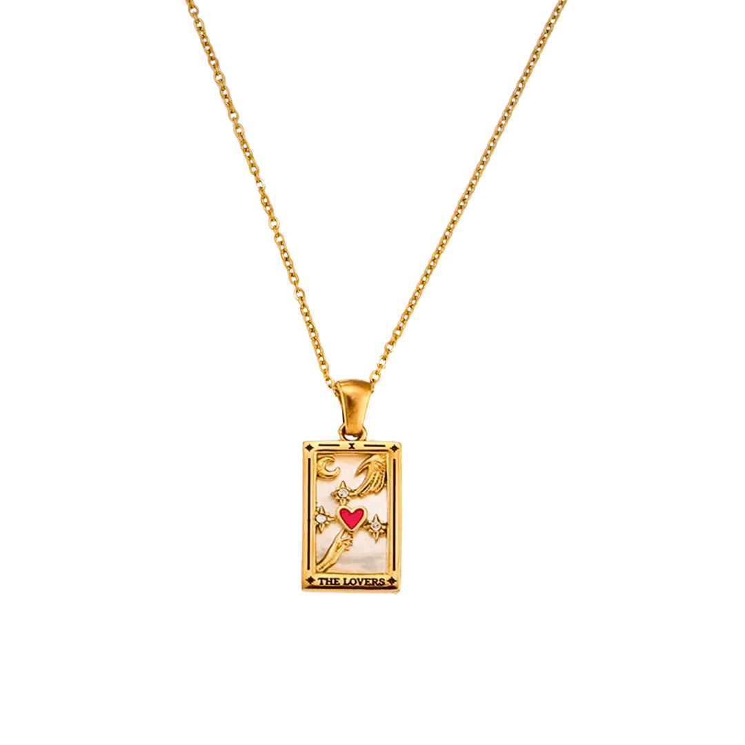 Gouden Tarot Hart Ketting Dames
